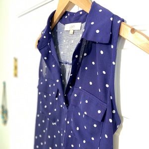 Loft mixed media pocket shell with collar